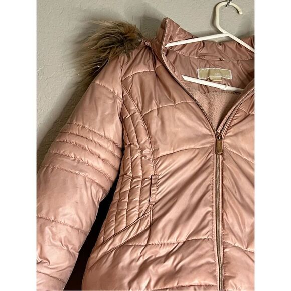 MICHAEL KORS Rose Gold  Stadium Length Puffer Jacket 7/8 - Picture 2 of 6
